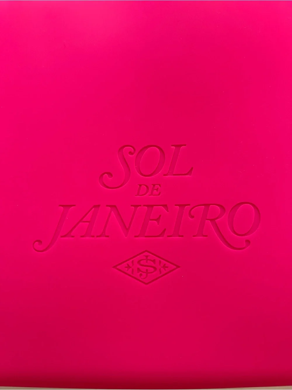 Sol de Janeiro Neon Pink Silicone Tote with Yellow Rope Handles